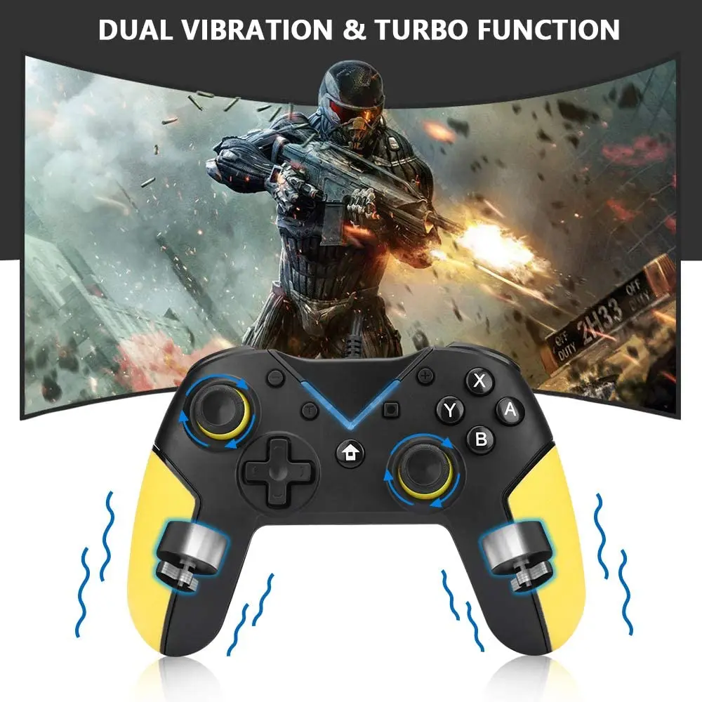 

Wired Controller for Nintendo Switch 3m USB Cable Wired Gamepad Joypad Game Controller with TURBO Dual Shock 6Axis Gyro Joystick