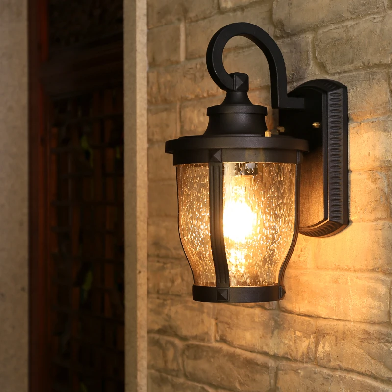 Наружная настенная лампа в европейском ретро стиле водонепроницаемая