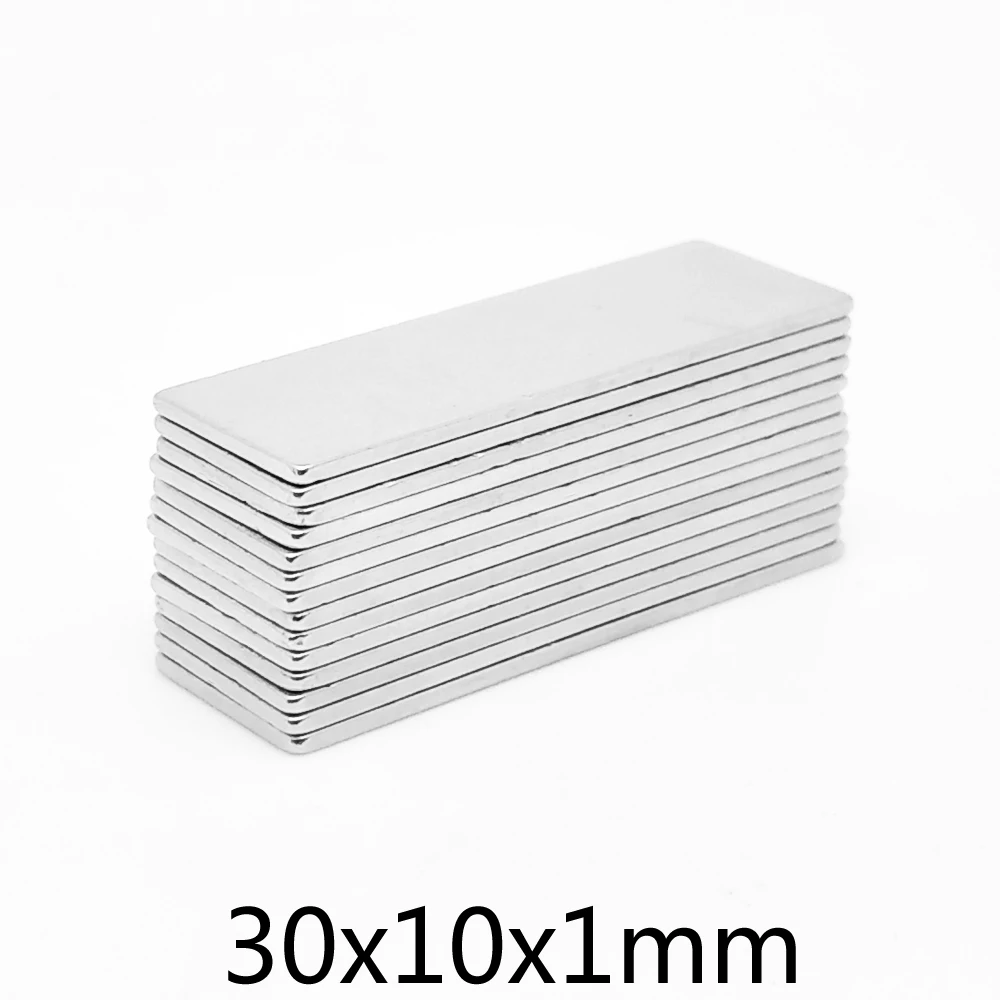 

5/10/20/50/100/150 шт. 30x10x1 мм блок мощные магнитные магниты 30x10x1 прямоугольный редкоземельный неодимовый магнит 30*10*1