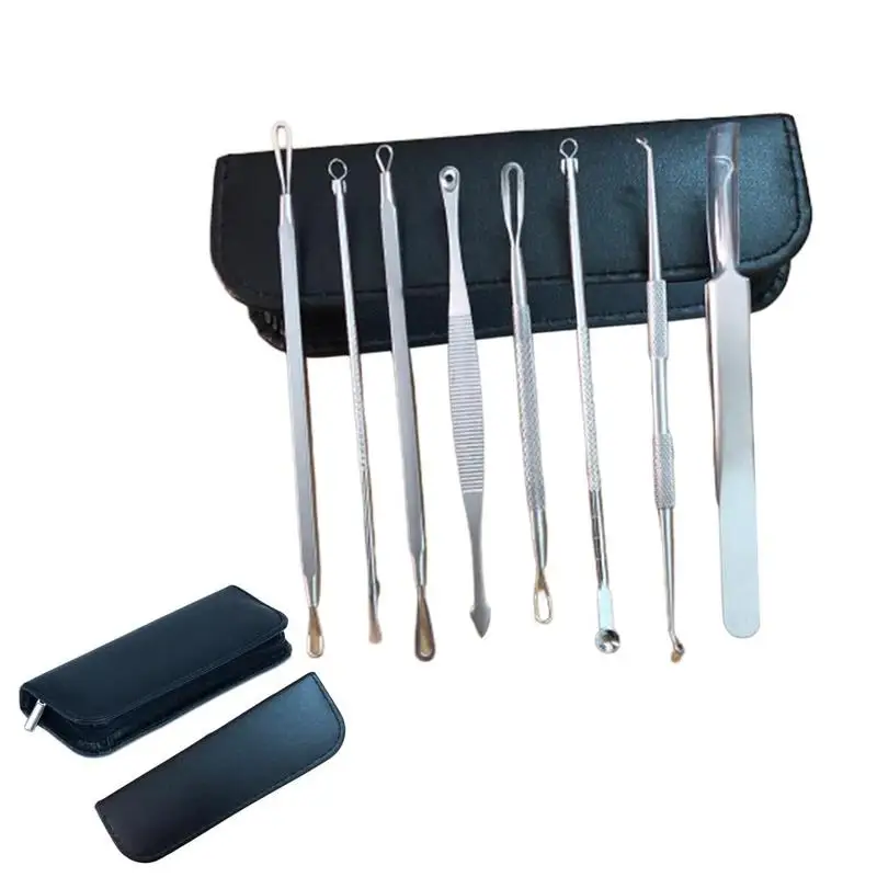 8 шт./компл. уход за кожей лица угорь иглы Пинцет Для Удаления Нержавеющая сталь
