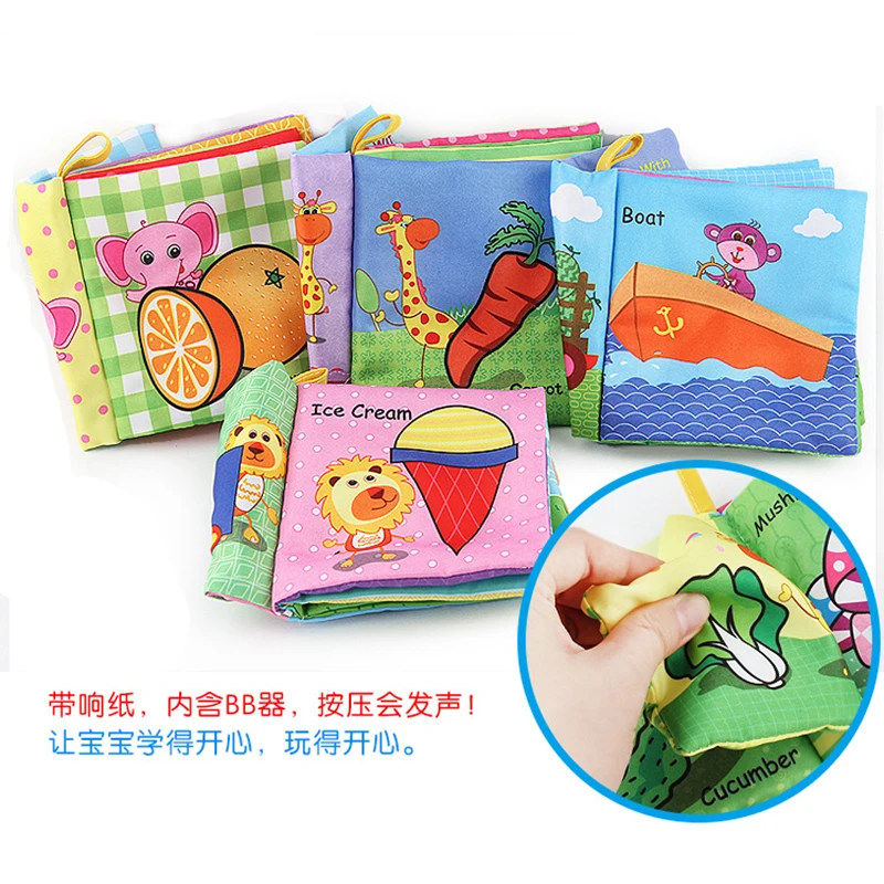 Cloth Baby Book Intelligence Development Educational Toy Soft Learning Cognize Books For 0-12 Months Kids Quiet Book# | Игрушки и хобби
