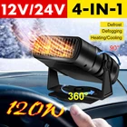 12 В24 В Зимний автомобильный обогреватель 360 Вращающаяся электрическая сушилка 120 Вт антизапотеватель 4 в 1 антизапотевающий обогреватель для ветрового стекла Автомобильный охлаждающий отопительный вентилятор