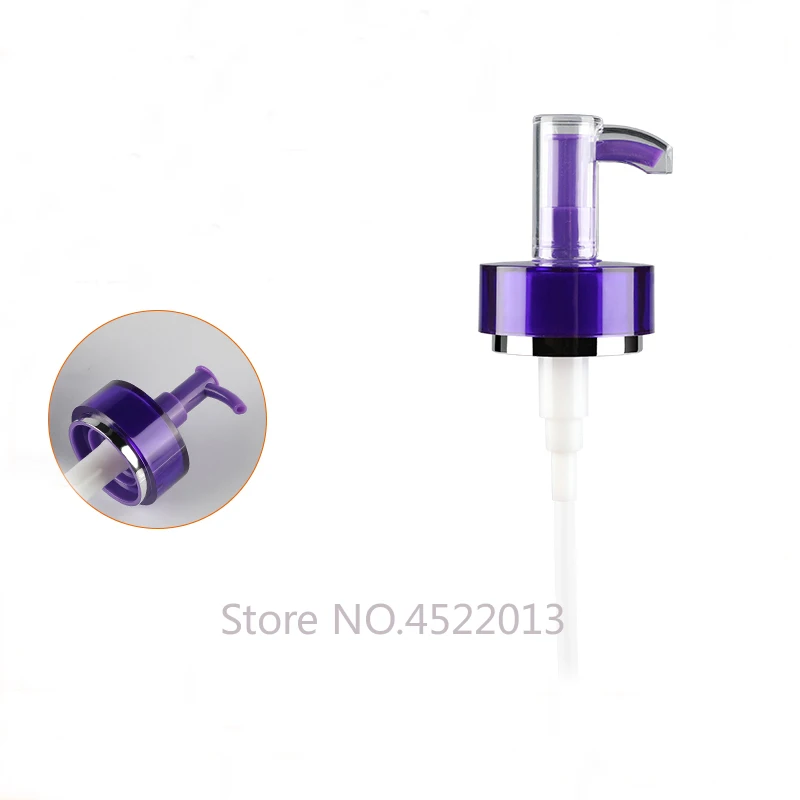 

24/410 Purple Pressed Pump Head Cap for Cosmetic Lotion/Emulsion Container, Acrylic Pump Lid for Shampoo/Skincare Cream Bottle