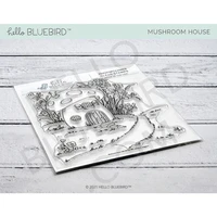 hot selling product mushroon house stamps scrapbook diary secoration embossing stencil template diy greeting card handmade