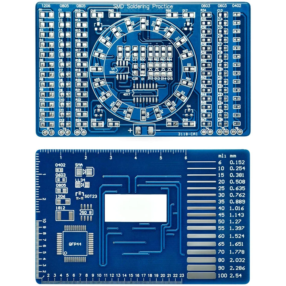 5 шт./лот набор для водяного освещения DIY SMD SMT Сварочная тренировочная плата