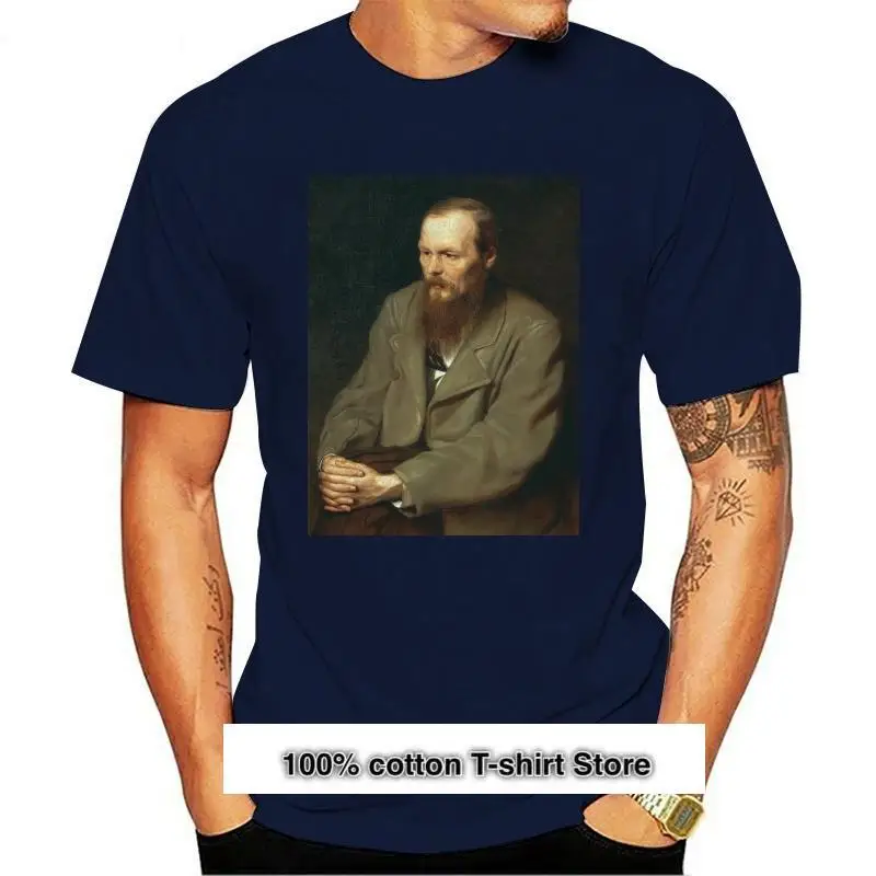 

Dostoevsky-famoso escritor ruso-Camiseta clásica de letras rusas