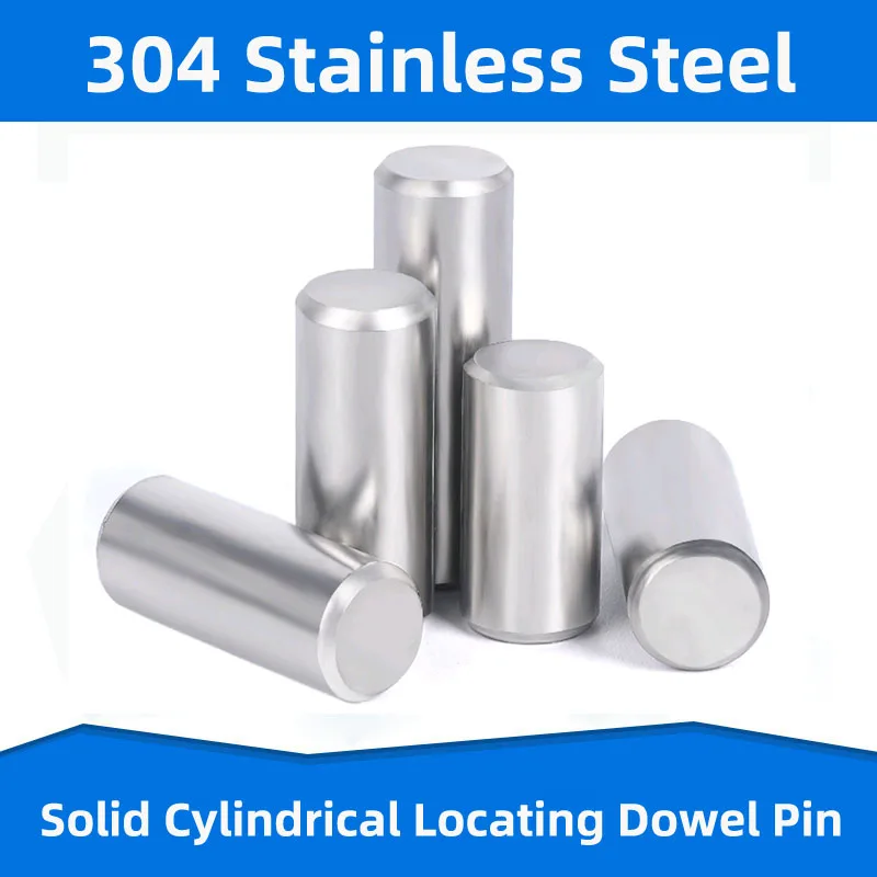 

304 Stainless Steel Fixing Rod Positioning Fasteners Cylinder Locating Dowel Pin Round Fixed Bolt Solid Dowels M6 M8