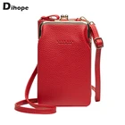 Женский кошелек Dihope с надписью, кожаный ремешок на плечо, женская сумка, большой кошелек с отделениями для карт, сумка с карманами для девушек