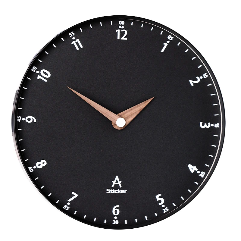 

Modern Big Metal Wall Clock Black Nordic Creative Clock Wall Living Room Mute Wall Watch Bedroom Gift Creative Home Decor DD45WC