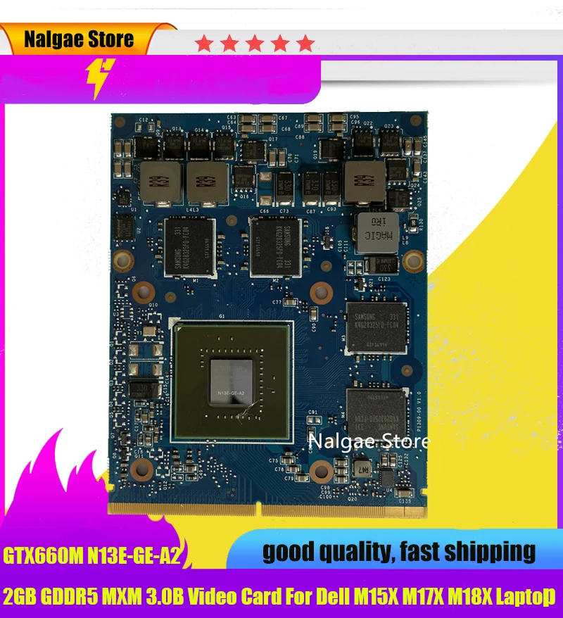 GTX 660M GTX660M 2GB GDDR5 Graphics VGA Video Card For Dell ALIENWARE M17x R4 M18x R2 M15X M17X R3 R4 N13E-GE-A2