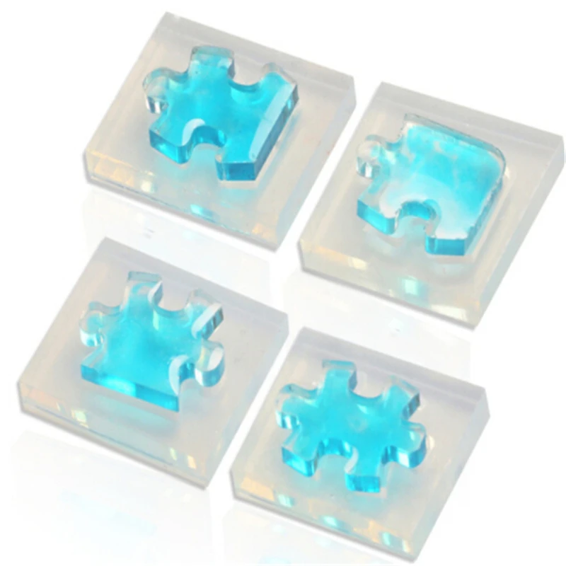 4 шт./компл. паззл драгоценный камень кристалл эпоксидная смола форма DIY кулон