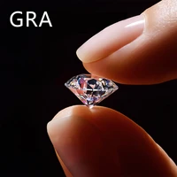 100 real 0 5ct d color vvs1 round loose gemstone moissanite diamond cvd lab grown for jewelry ring bracelet making wholesale