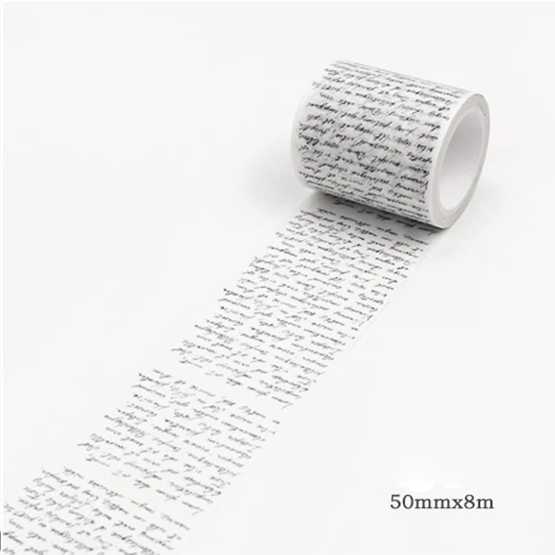 love letter 50mm Старинная буква старый бумага для билетов васи лента клейкая лента DIY Скрапбукинг журнал для записей Стикеры этикетки клейкая лента-1 шт. 15/20/50 мм - Цвет: love letter 50mm