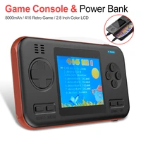 portable power bank with handheld video game console player built in 416 games 8000mah battery capacity charger power bank