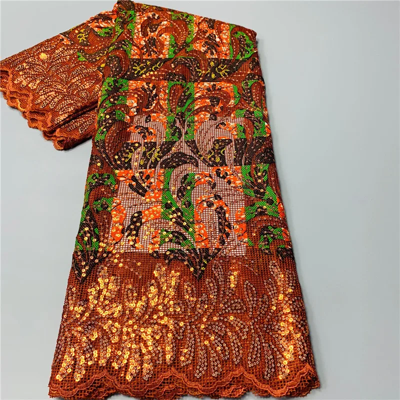 

Latest Teal African French Lace Fabric High Quality Guipure Lace Chemical Lace Fabric with Sequins wax For Wedding ZD092101