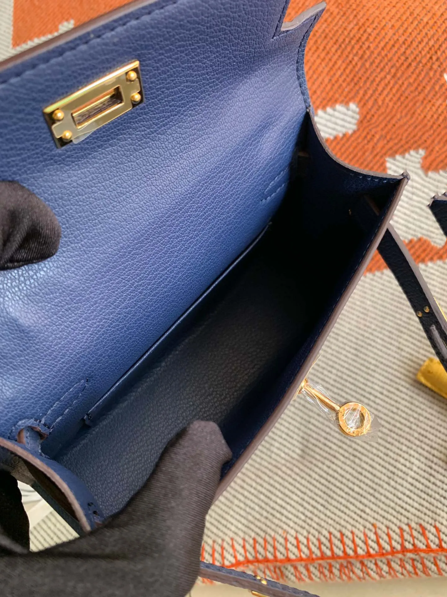 

DESIGNERS MINI PURSE,19.5cm,BRAND BAG,NAVY BLUE Color,Epsom Leather, Handmade Quality, Fast Delivery