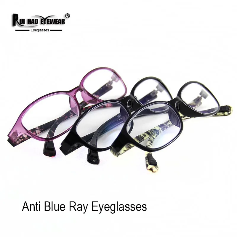 

Unisex Anti Blue Ray Eyeglasses Super Light Glasses Frame Plano Resin Lense Computer Spectacles Rui Hao Eyewear