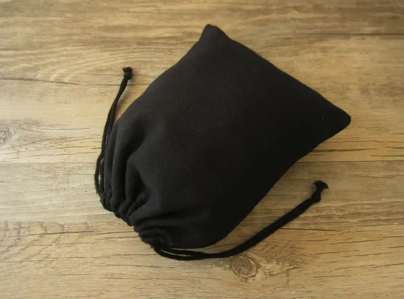 Черный хлопковый мешок на шнурке Саше/декоративный/упаковка/Ювелирные