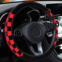 universal car steering wheel cover diameter 38 cm plush fabric steering covers auto decoration