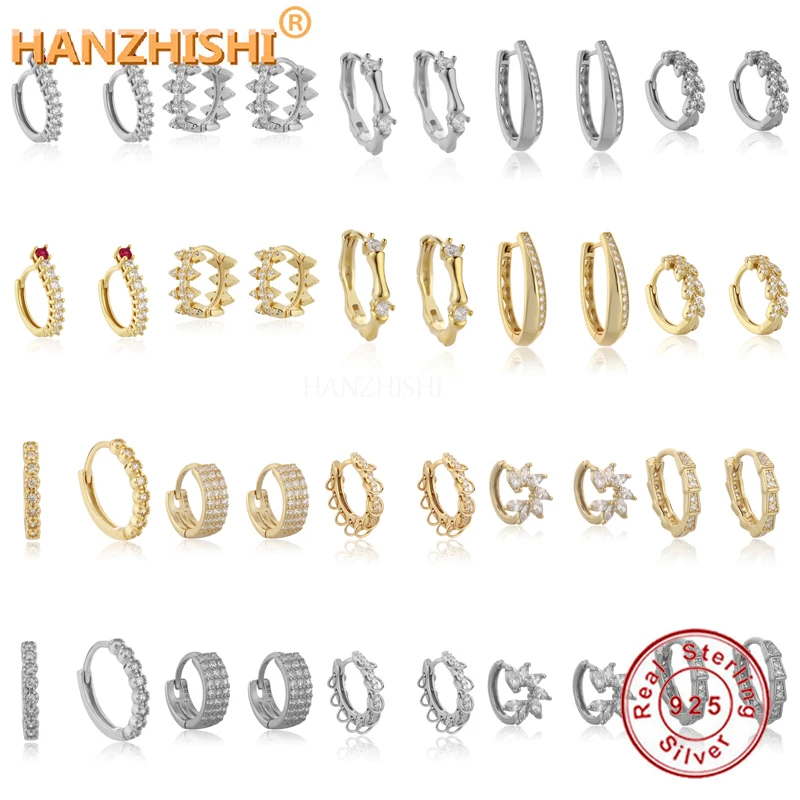 Серьги кольца женские из серебра 925 пробы в стиле панк|Серьги-гвоздики| |