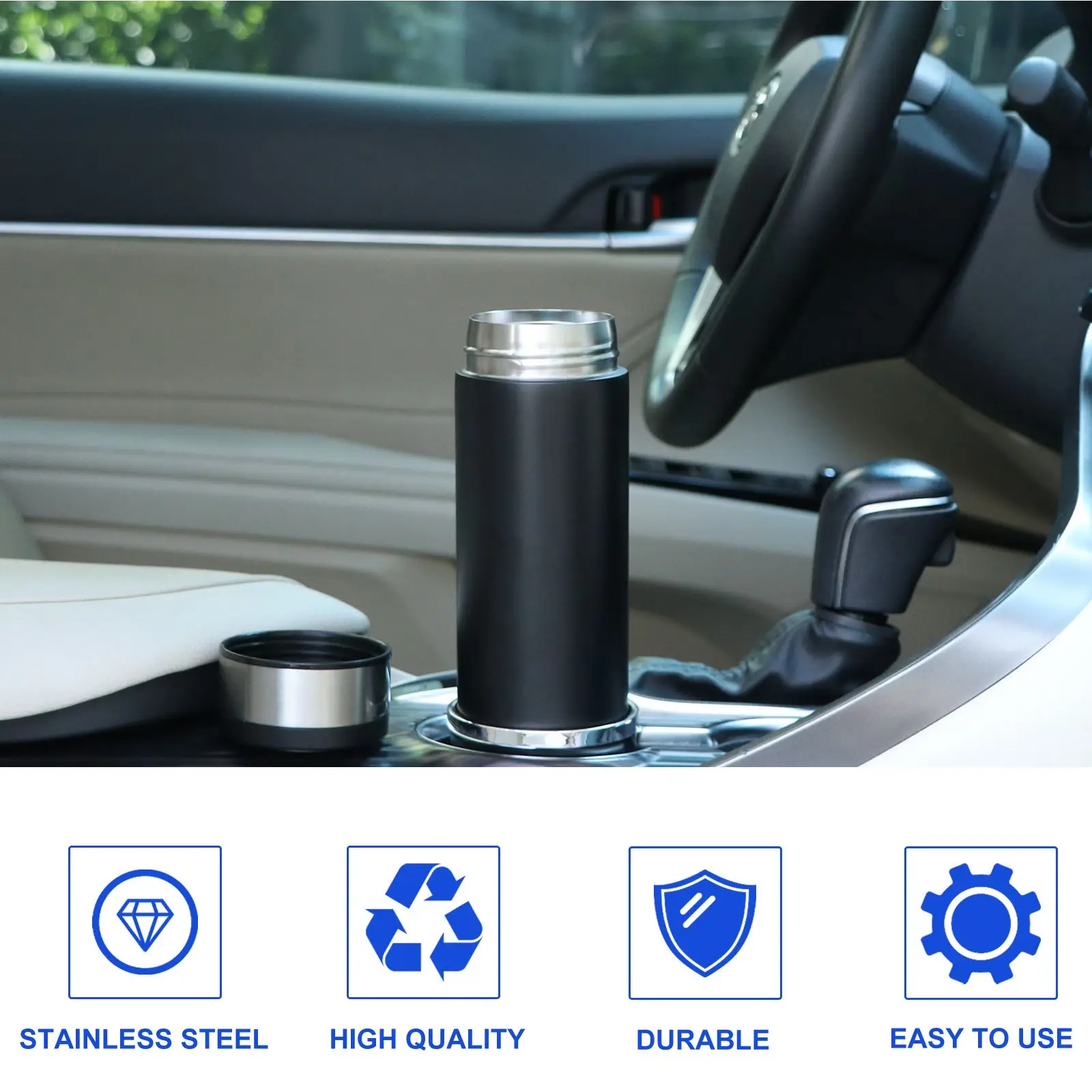 

Heating Cup Portable 350ml Car Auto Heating Cup Adjustable Temperature Car Boiling Mug Electric Kettle Boiling Vehicle Thermos