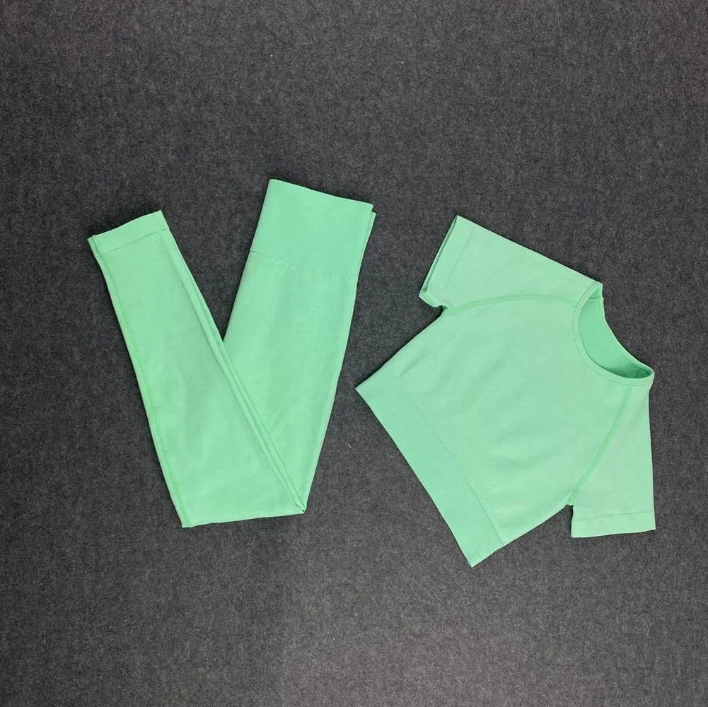 

Seamless Yoga Set Short Orange Women Sportswear Fitness Clothing Sports Shorts Set Woukout Suits Gym Tracksuit For Woman