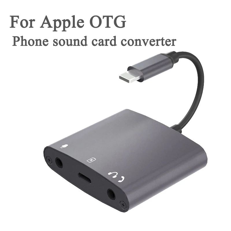 Селфи-палка звуковая карта переходник сплиттер световой аудио адаптер конвертер