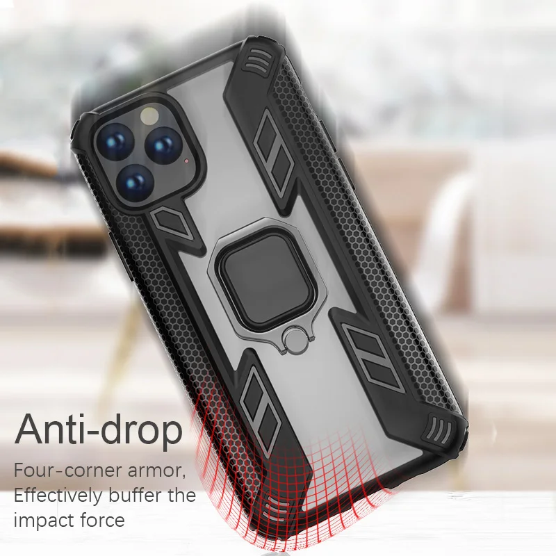 Автомобильный магнитный держатель чехол с кольцом для iPhone 11 Pro MAX роскошный