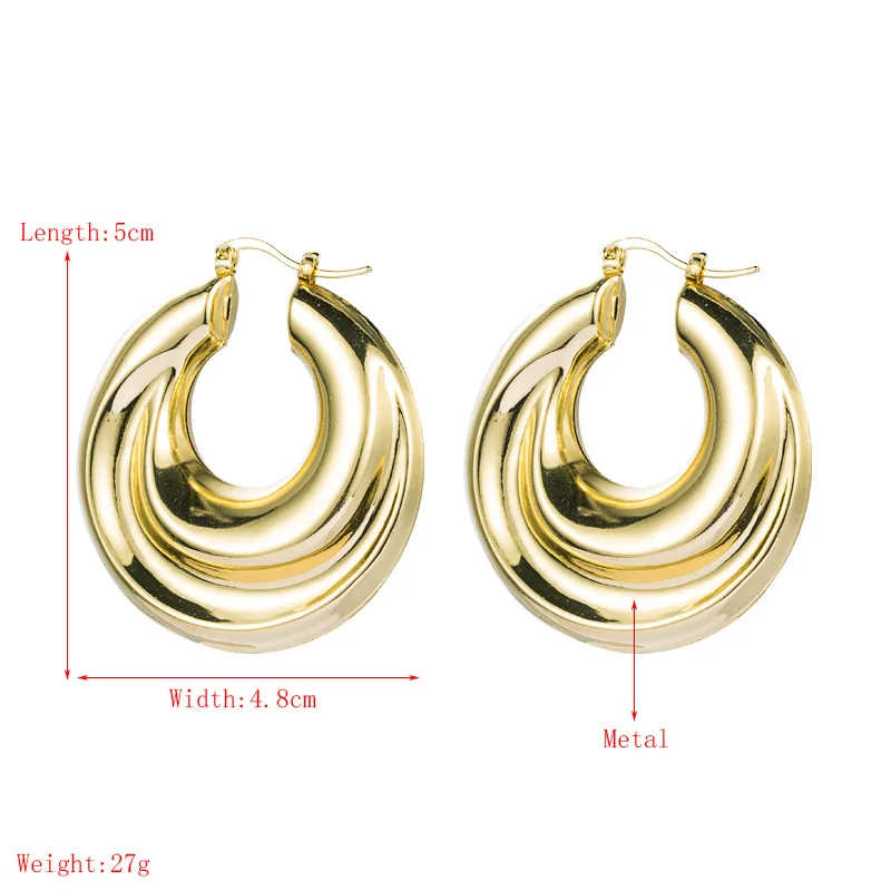

Classic Simple Smooth Silver Gold Ear Buckle for Women Trendy Small Circle Loop Earrings Punk Hip Hop Jewelry Punk Accessories