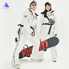 Экстра Толстые мужские и женские лыжные брюки прямые полный комбинезон зимние теплые ветрозащитные водонепроницаемые уличные спортивные сноуборд снегоходы