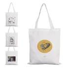 Многоразовая Аниме Сумка-тоут с рисунком бабочки, роскошная холщовая сумка-шоппер, дизайнерские белые сумки из ткани, женские сумки с принтом, 2021