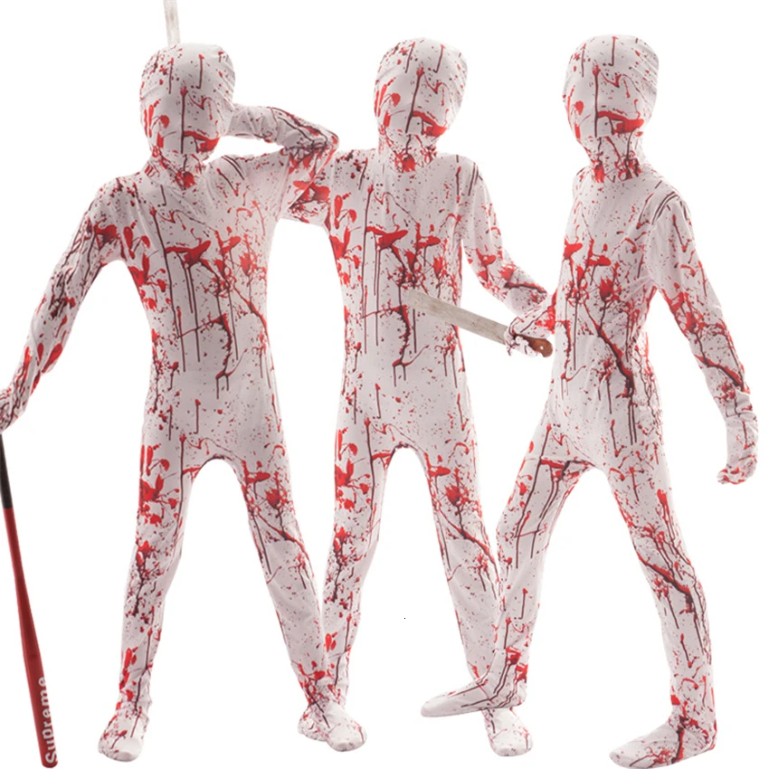 Детские маскарадные костюмы на Хэллоуин Страшно Кровавый комбинезон Необычные 3D