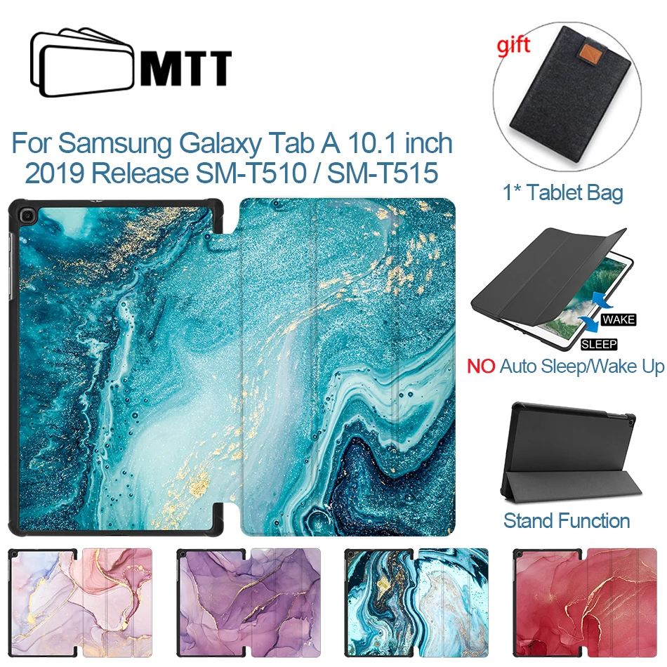 МТТ чехол для Samsung Galaxy Tab A 10 1 дюймов 2019 SM T510 T515 с мраморным принтом тонкий флип из