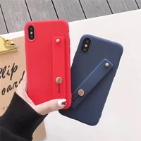wrist strap soft tpu case for iphone x xs 11 pro candy colors phone holder cover cases for iphone 7 8 6 6s plus se 5 5s max