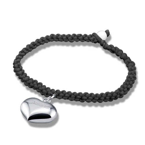 Женский браслет из серебра 925 пробы с Красной веревкой и черной | Украшения