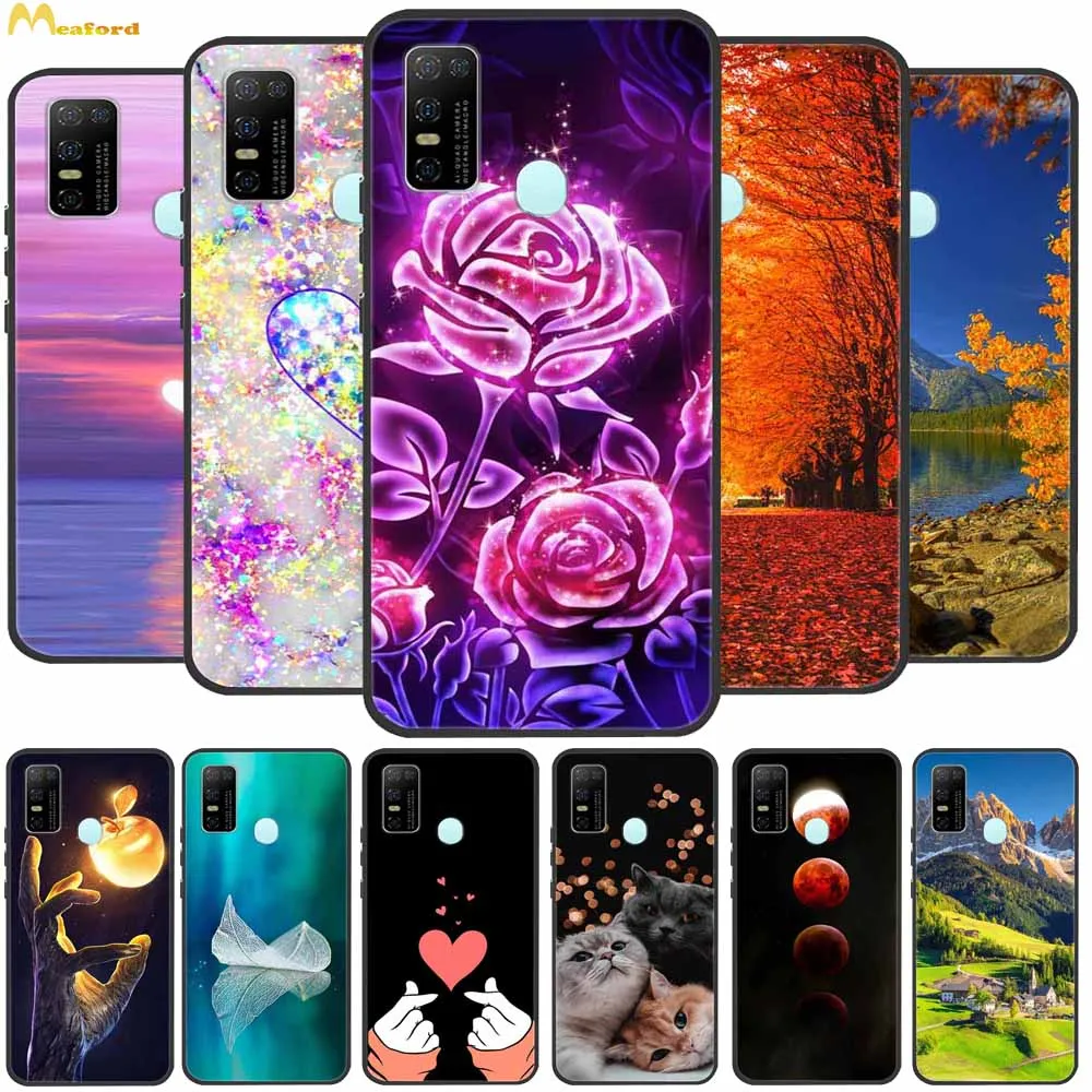 Черный чехол из ТПУ с рисунком Для DOOGEE N30 чехол, противоударный силиконовый чехол Для DOOGEE N20 Pro, задние Чехлы N 30, Мягкий защитный чехол N20pro