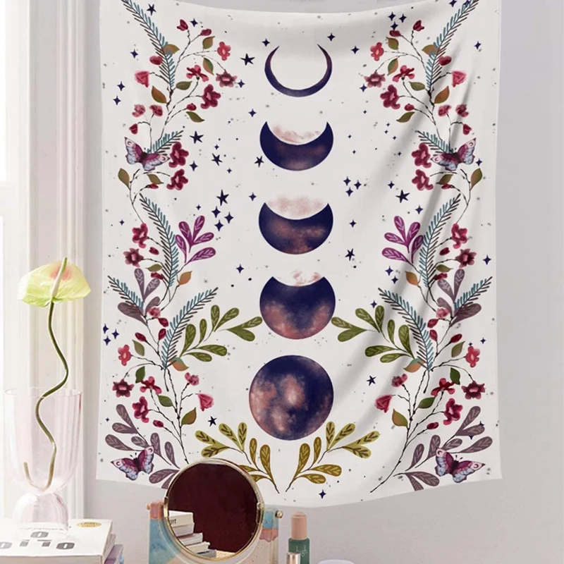 Фаза Луны гобелен настенный лунным светом черный гостиной оригинального дизайна