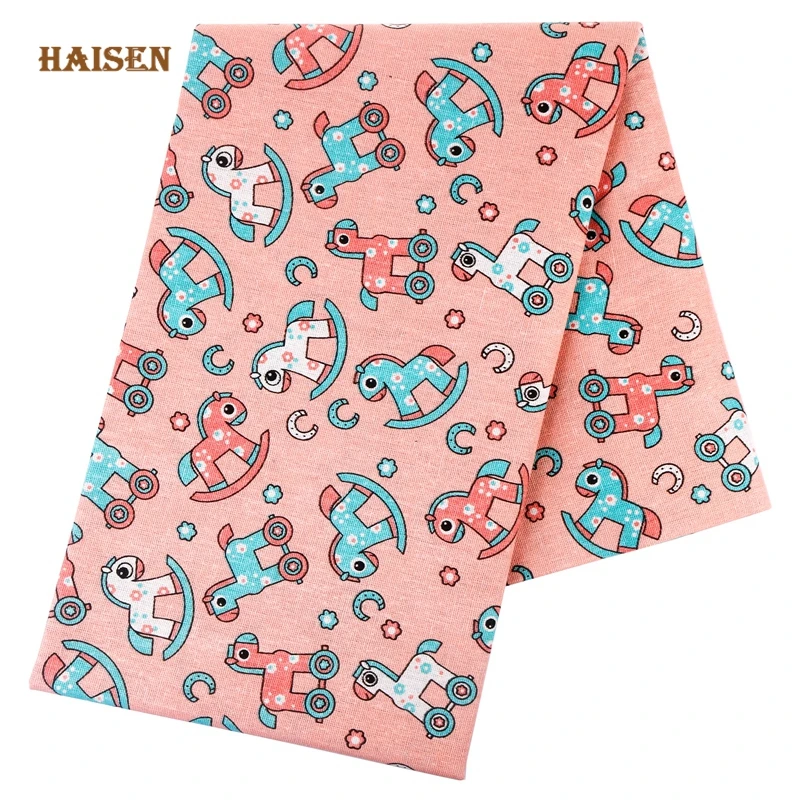 Искусственная кожа серия с маленькими деревянными лошадками для рукоделия