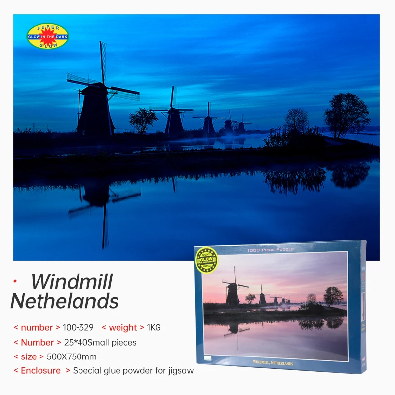 1000 штук голландских пейзажей головоломки для взрослых детей фокусируется на