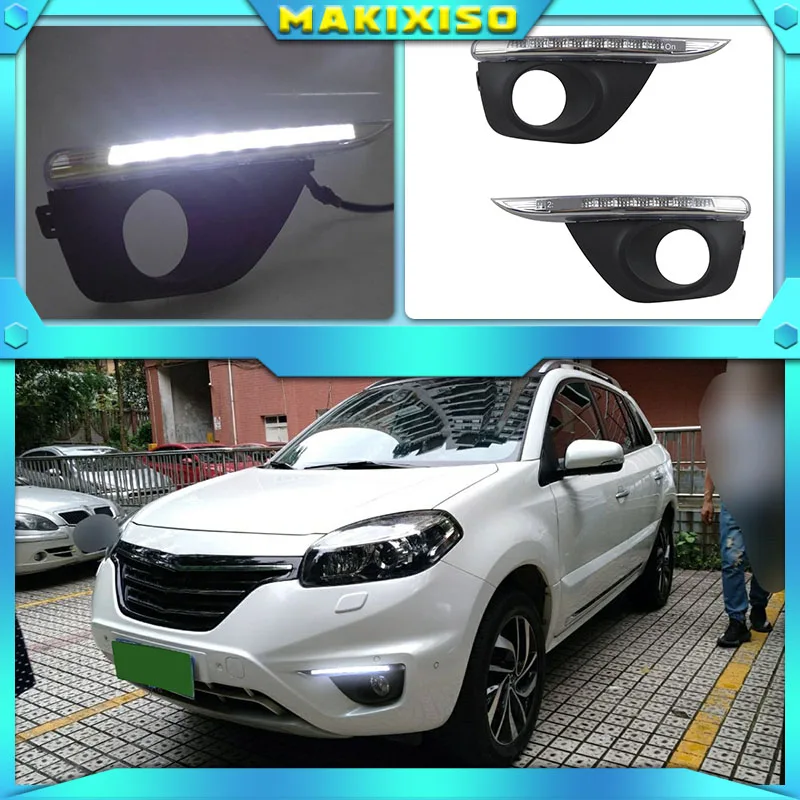 

1Set For 2011 2012 2013 2014 Renault koleos driving LED DRL Daytime Running Light Warning Light Super Brightness Car Accessories