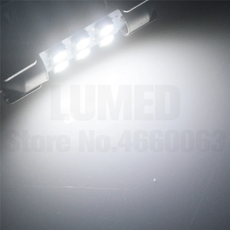 10x Автомобильный светодиодный фестон C5W 6 LED 2835 1210 SMD салона Купол лампы для чтения