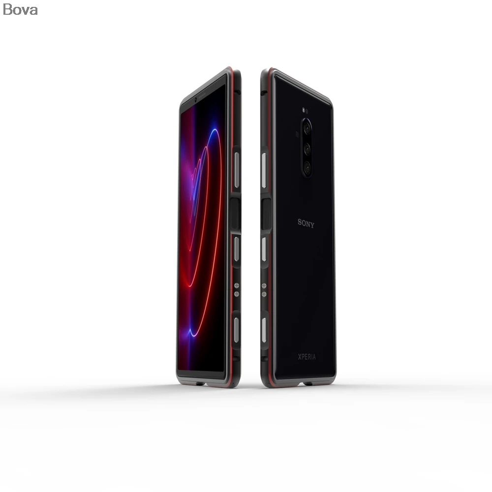 Чехол для sony Xperia 1/XZ4 Роскошный ультра тонкий алюминиевый бампер для sony Xperia XZ4+ 2 пленки(1 передняя+ 1 задняя