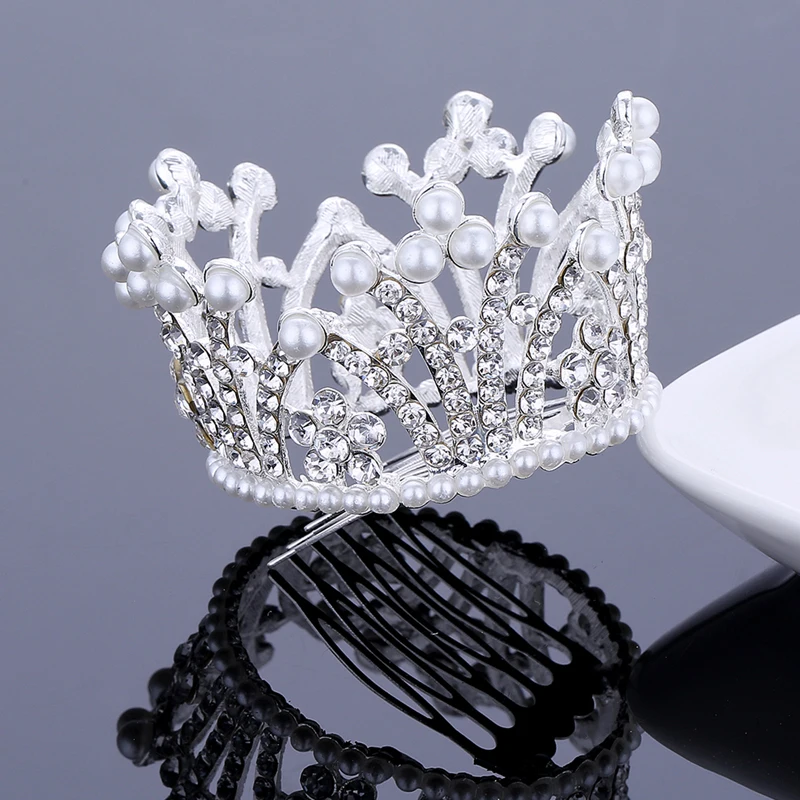 TDQUEEN, круглые свадебные диадемы и короны, покрытые серебром и золотом, свадебные аксессуары для волос для женщин