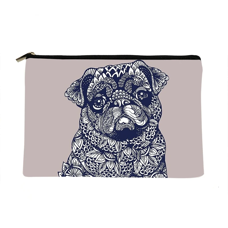 

Women Mandala of Pug dog Printed Make up bag Fashion Women Cosmetics Organizer Bag for Travel Colorful Storage Bag for Lady Bag