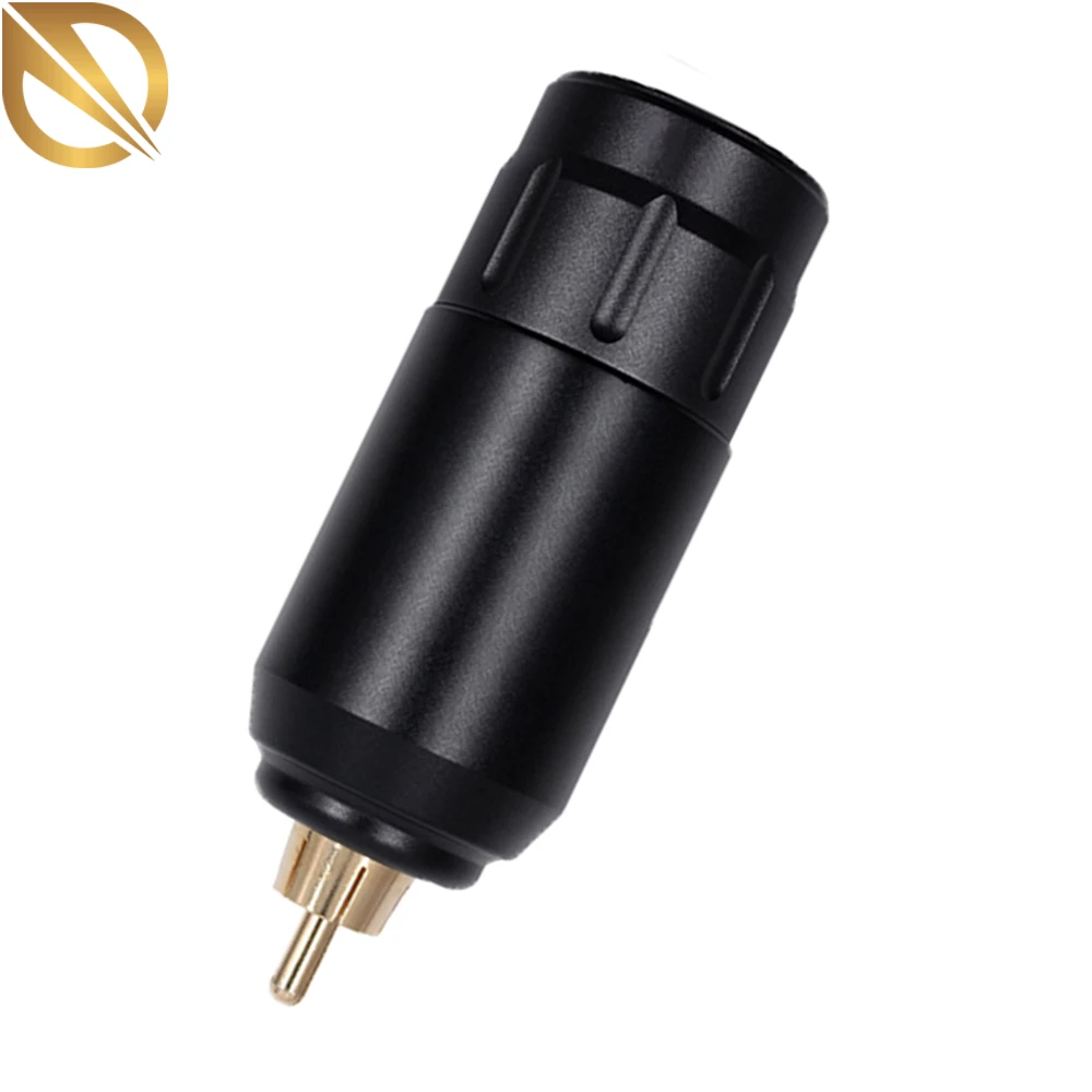 Rechargeable Wireless Tattoo Power Supply 5 Gears Adjustment Black Battery Power RCA Connector for Tattoo Machine Pen Supply.
