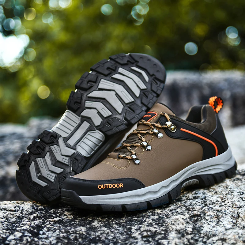 Fashion Popular Men Hiking Shoes Outdoor Men Sneakers Breathable Wear-resistant Climbing Shoes Men Sport Shoes  Large Size 39-48