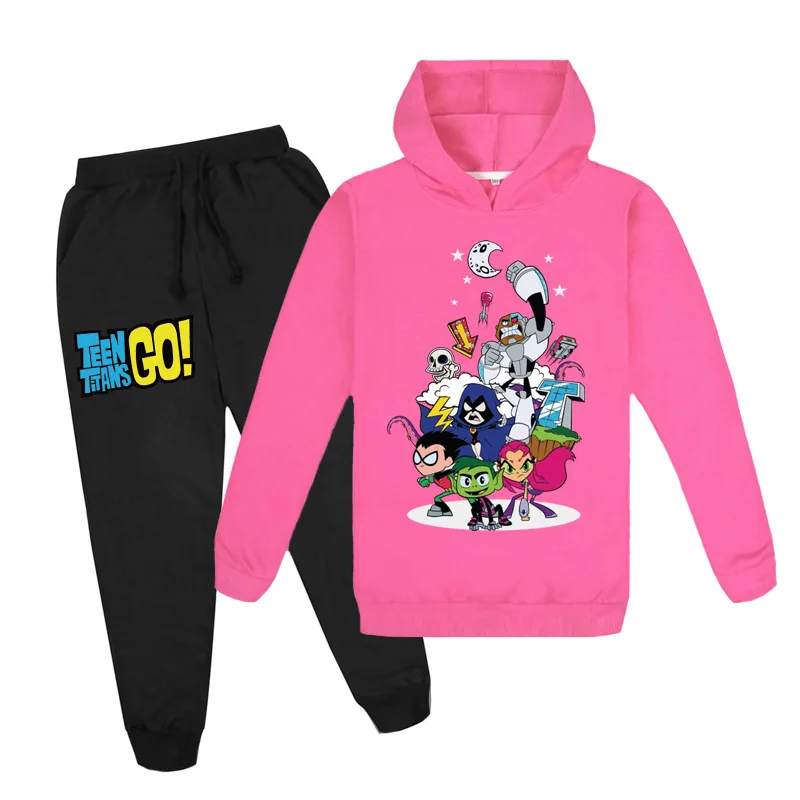 

Baby Sets Teening Titans GO 3D Print Hoodie Tops Pants 2pcs Set Kids Sport Suits Boys Tracksuits Toddler Outfit Girls Outwear