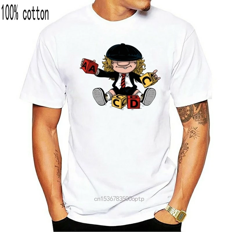Мужская футболка AC_DC Angus Young с графическим принтом летняя Hardrock музыкальной