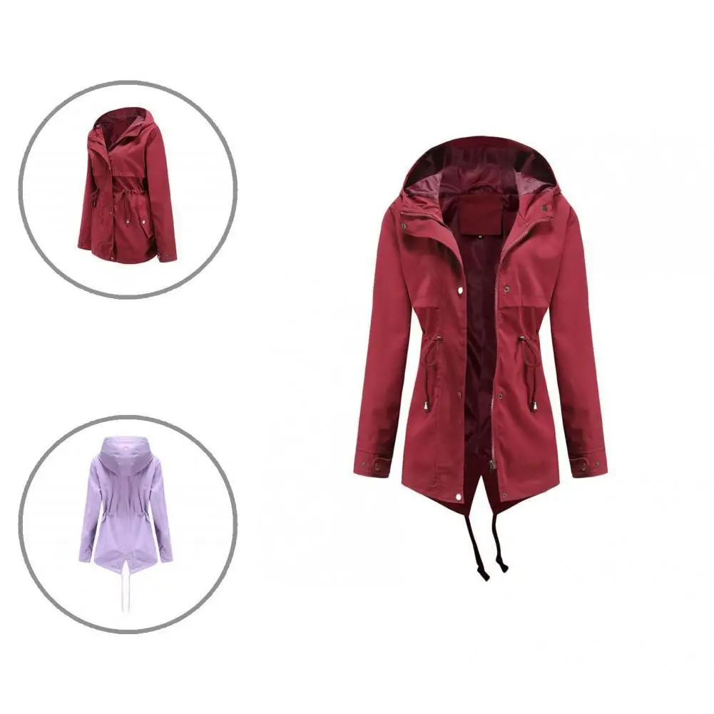 

Стильная уличная куртка, дождевик, ветрозащитная трендовая Женская ветровка с поясом и карманами на завязках на осень и зиму