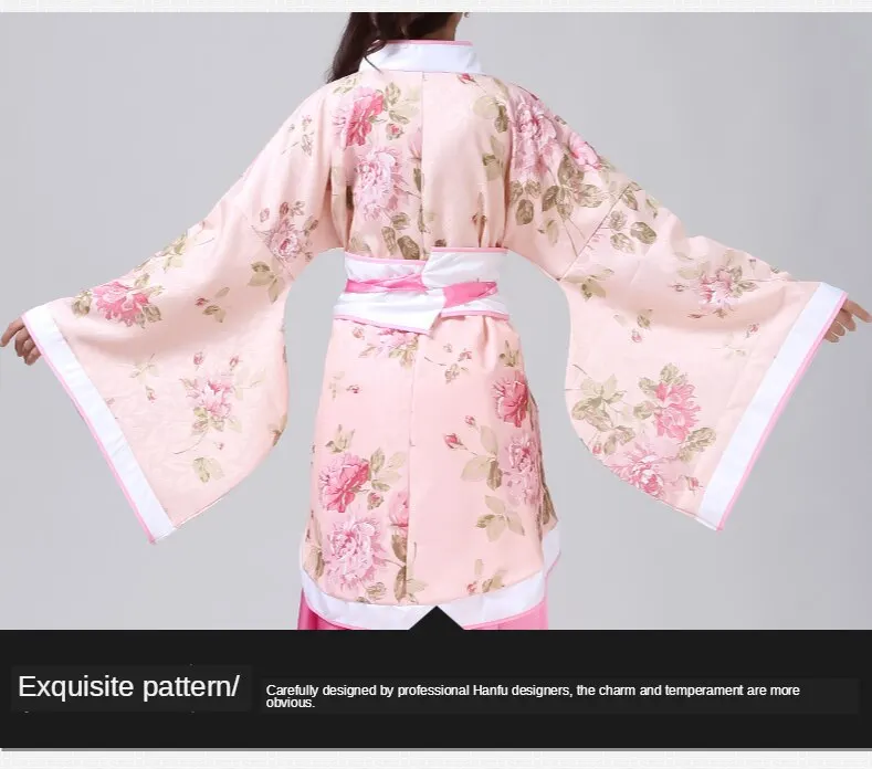 

2020 Hanfu Classical Female Adult National Costume China Ancient Hanfu Ethnic Dance Clothes Long Sleeves Loose Princess Wear